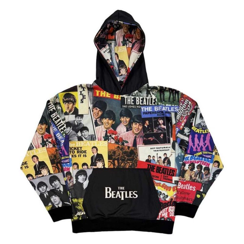 The Beatles Unisex Adult Single Covers Hoodie / Black